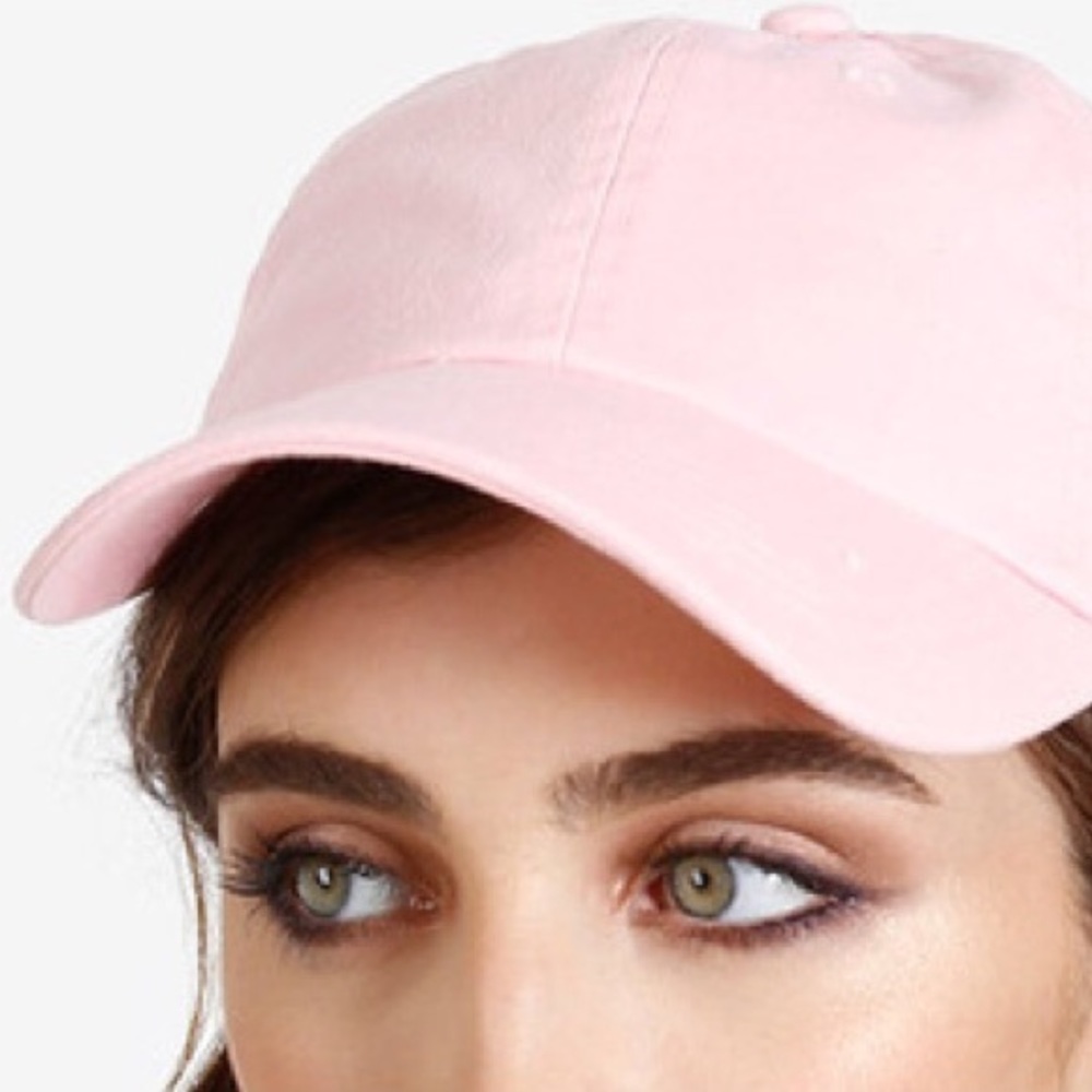 Baby pink cotton baseball cap